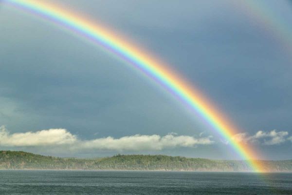 Washington, Seabeck Rainbow over Hood Canal